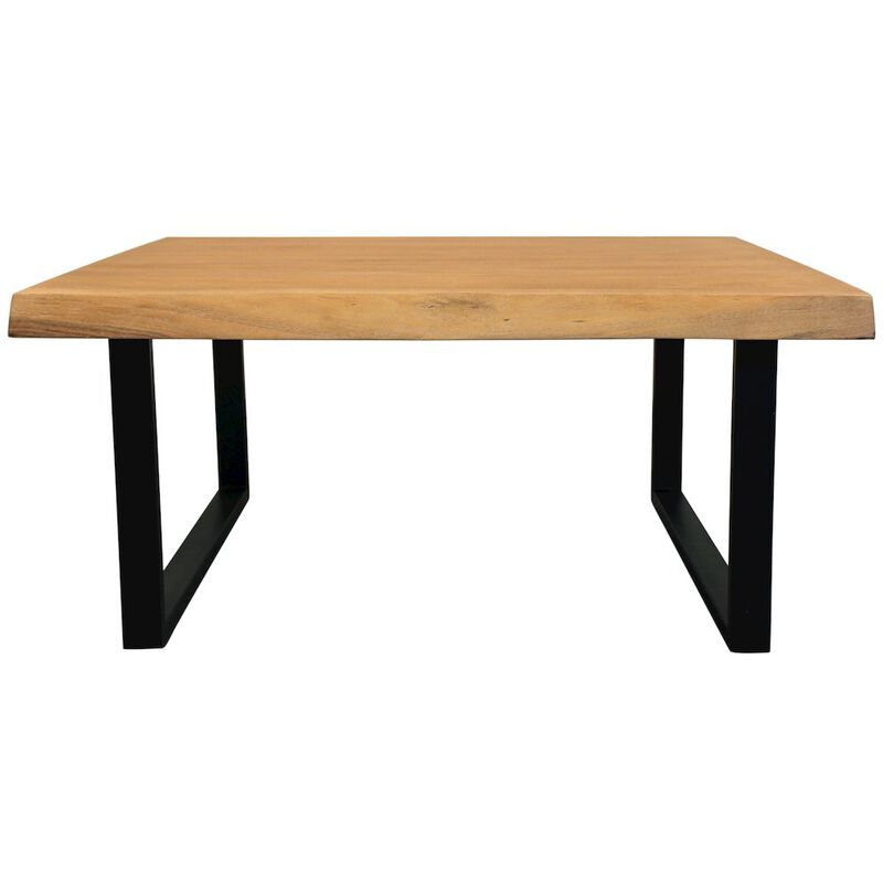 Alex Hamilton Sycamore Solid Wood Live Edge Square Coffee Table in Natural