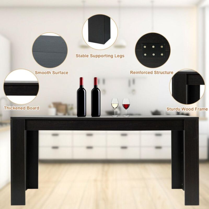 Hivvago Rectangular Modern Dining Kitchen Table.