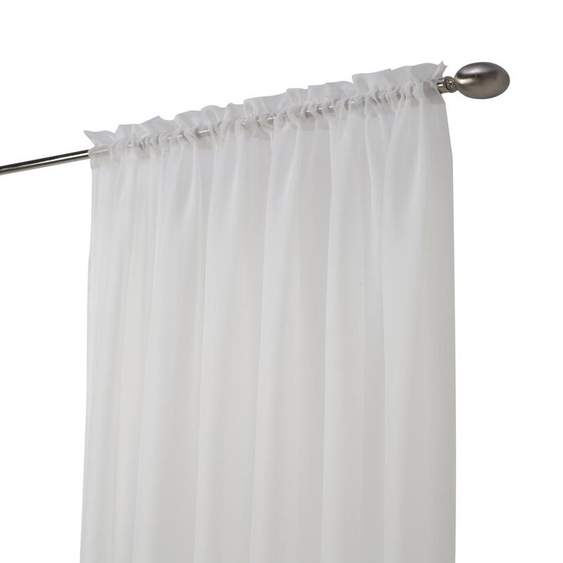 Habitat Rhapsody Voile Sheer Rod Pocket Light Filtering style Allows Natural Light Flow Curtain Panel Shell image number 5