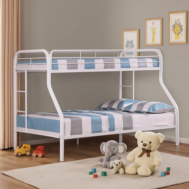 Fegy Bunk Bed with Ladder and Rails, Metal Frame image number 6