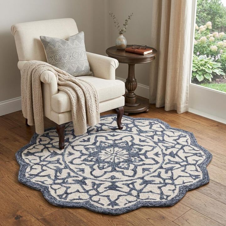 HomeRoots Round Decorative Area Rug