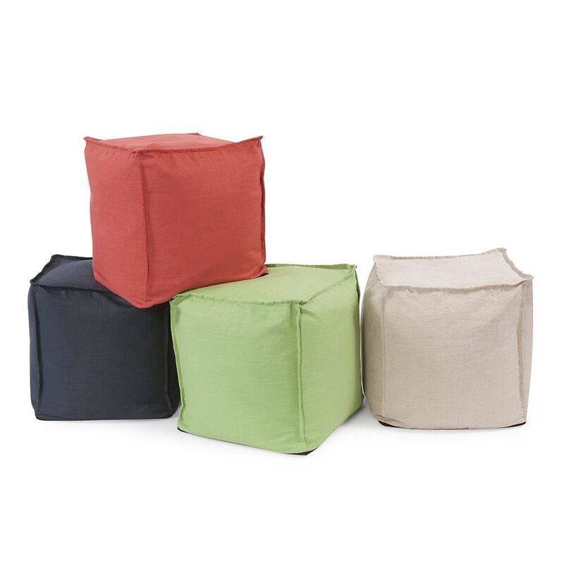Howard Elliott Square Pouf Prairie Linen image number 2