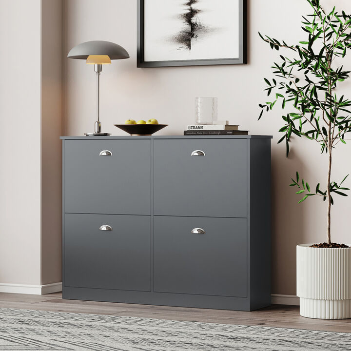 Thin Hidden Entryway Shoe Cabinet