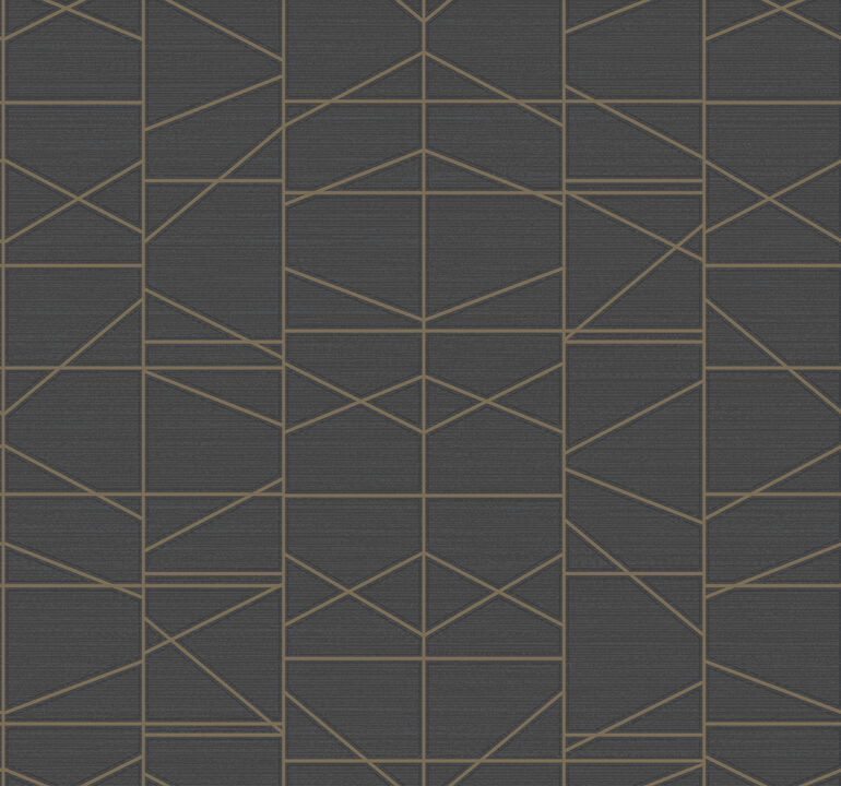 Modern Perspective Gold Wallpaper