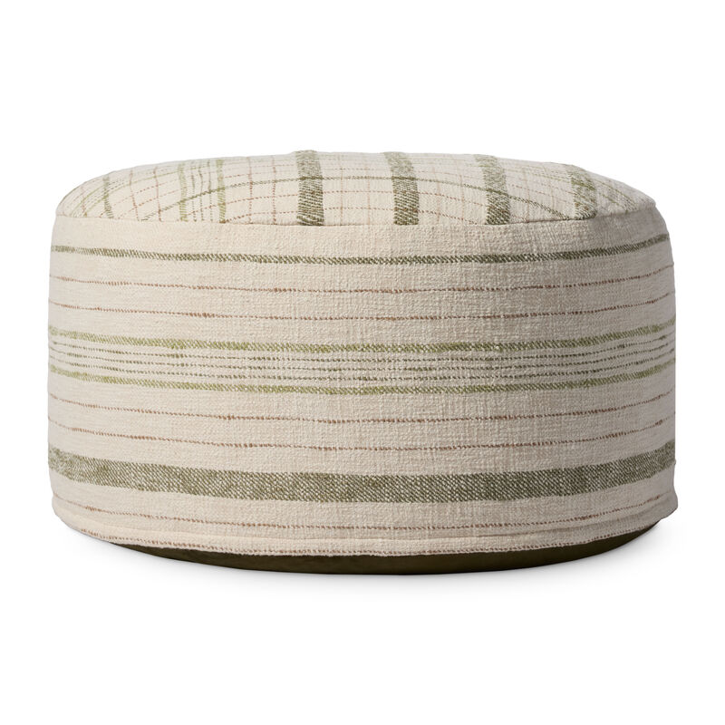 Wallace Cream 36"Wx36"Dx17"H Round Pouf image number 0