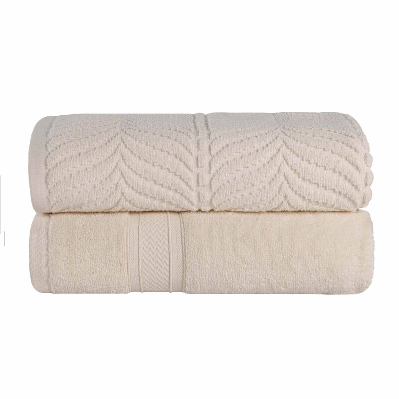 Plush Jacquard Cotton Bath Sheets Set of 2 for Spa-Like Experience image number 0