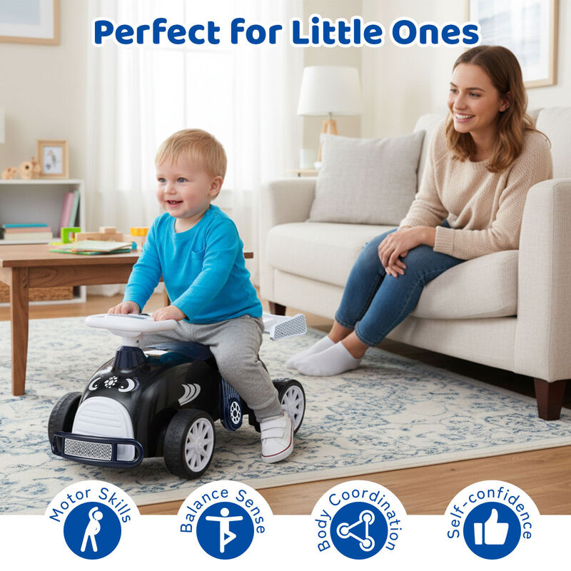Kids Ride On Slide Car with Built In Storage for Playroom and Home image number 4