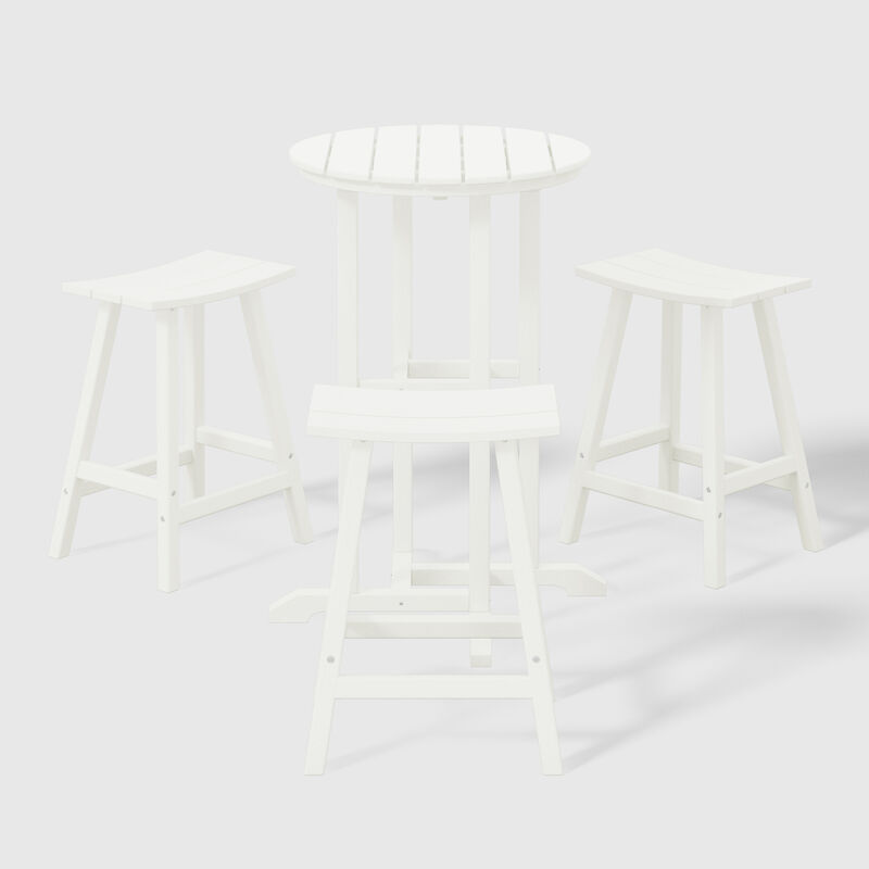 WestinTrends Outdoor Patio Counter Height Bar Stools Bistro Bar Table 4-Piece Set image number 0