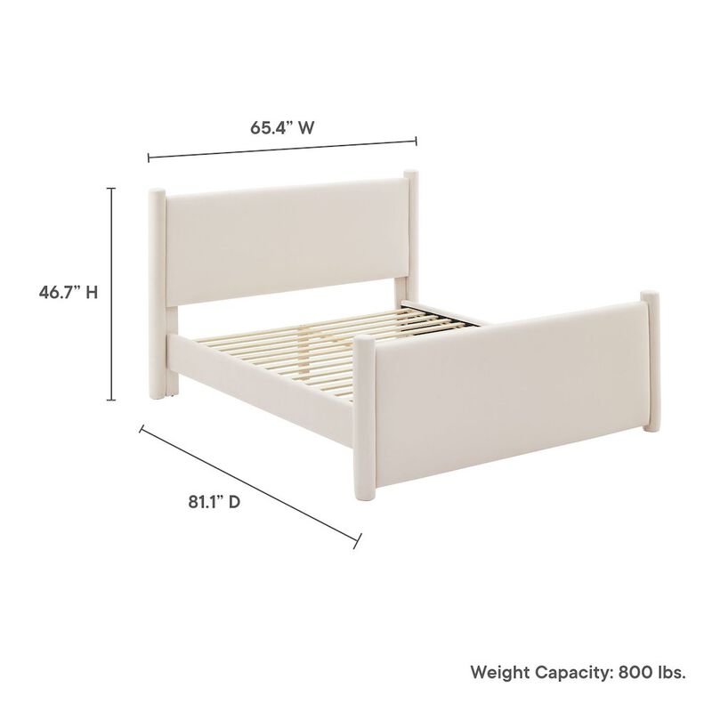 Rael Performance Velvet Full Platform Bed image number 2