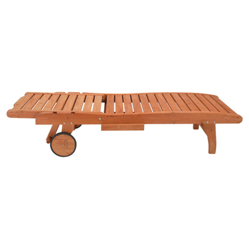Outdoor Garden Fir Bed with Wheels, Two-Speed Adjustable Wooden Planter Box with Storage Drawers image number 4