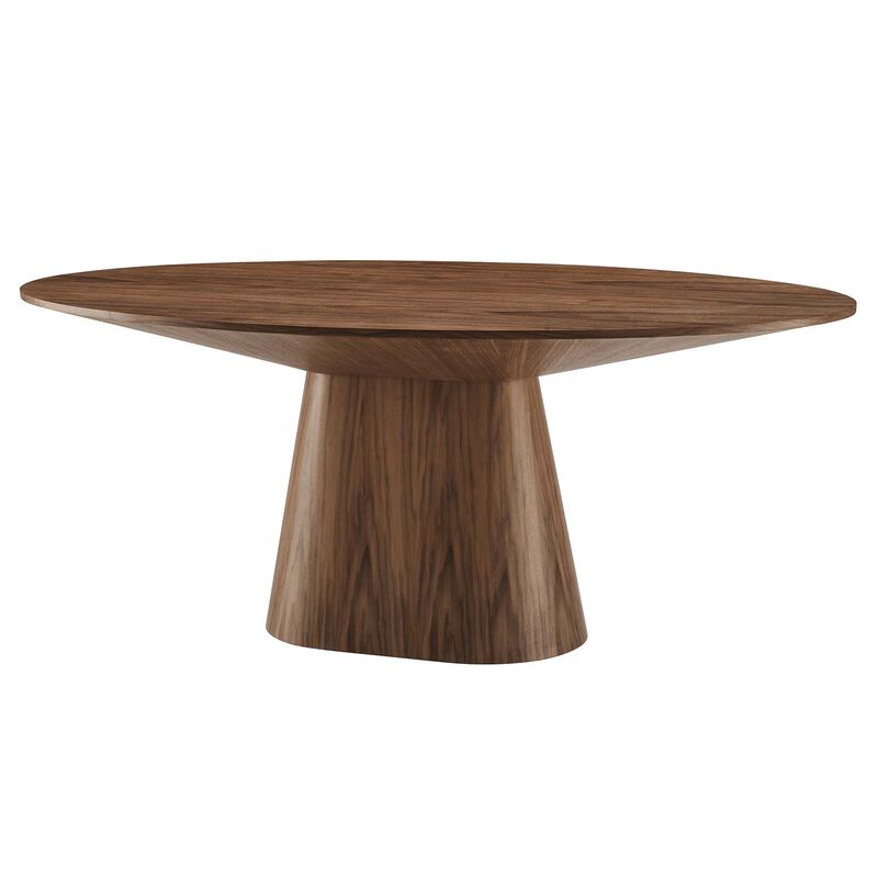 Modway - Provision 75" Oval Dining Table Walnut