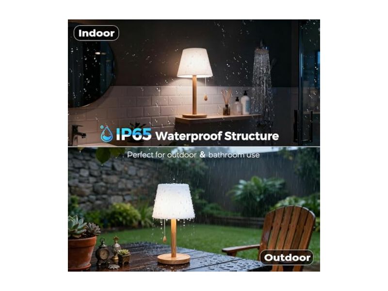 Rechargeable Cordless Waterproof Shower Lamp For Bedroom Bathroom Outdoor image number 2