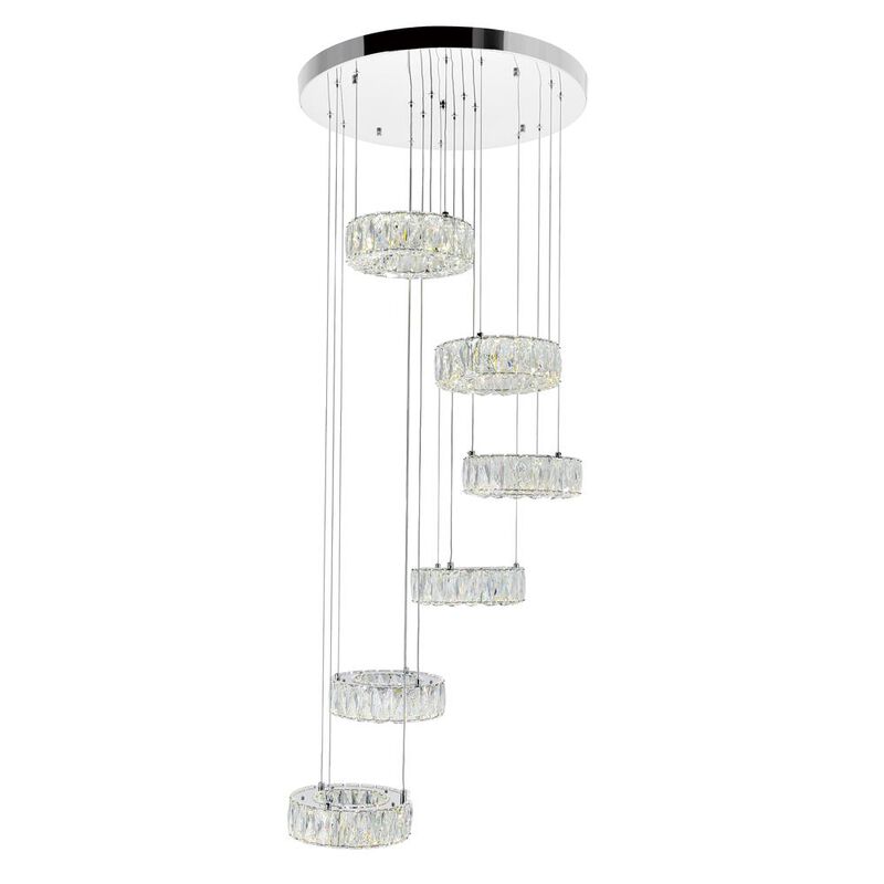CWI Lighting Madeline LED Chandelier With Chrome Finish