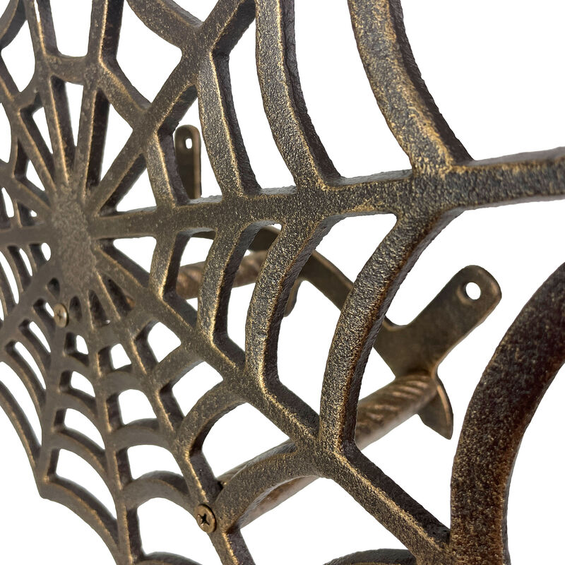 Spider Web XL Cast Iron Hose Holder, Bronze Outdoor Wall Mount image number 3