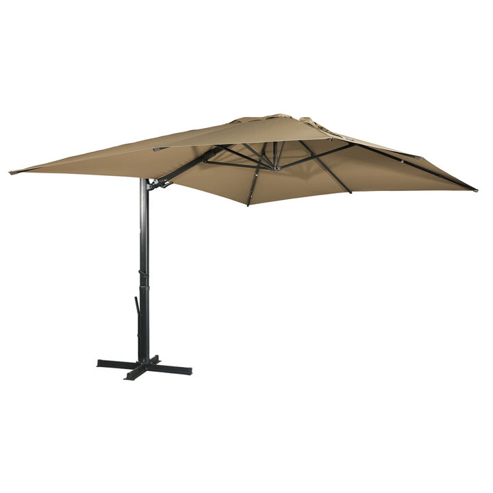 MONDAWE 13ft Square Offset Cantilever Patio Umbrella for Outdoor Shade
