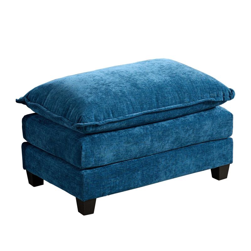 GOODSILO Modern Modular Sofa Ottoman with Adjustable Backrest - Plush Chenille Upholstery for Comfortable Lounge Seating Configuration image number 0