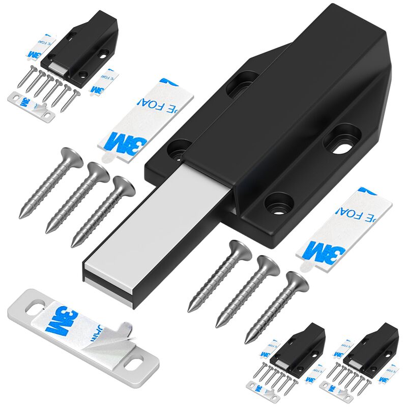 Magnetic Push Latch Without Nail Installation Tonitrui Heavy Duty Magnetic Touch Latches for Large Door Push Release Latch Kitch