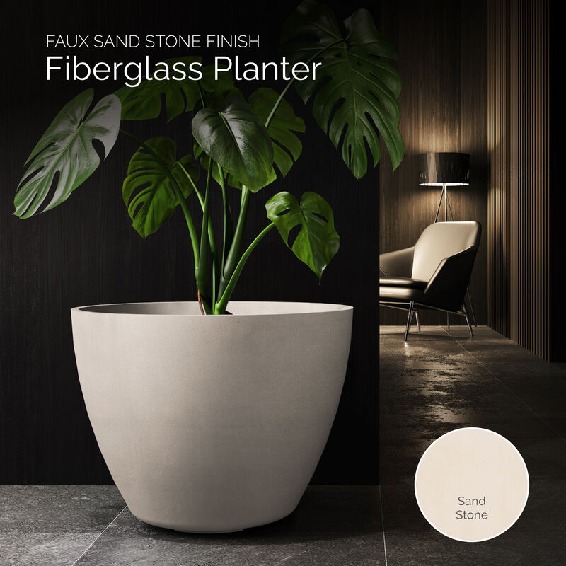 COSAPOTS Lupo Tapered Planter - Fiberglass Indoor/Outdoor and Weather-Resistant Large Planter.