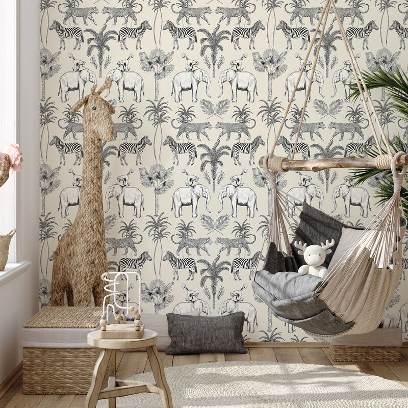 Nauman Eggshell Safari Walk Wallpaper image number 2