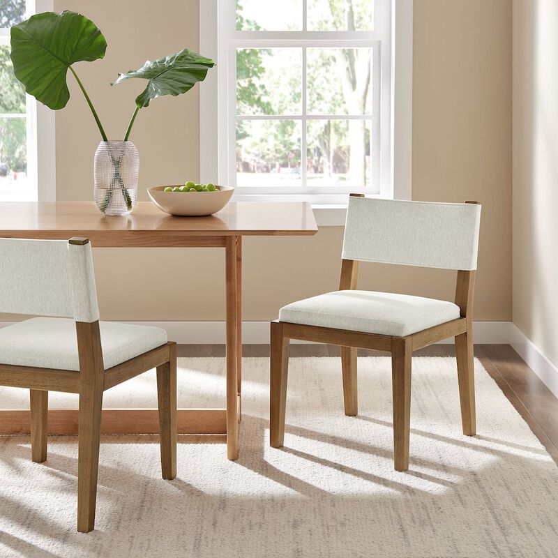 Calder Fabric Upholstered Wood Armless Dining Chair image number 7