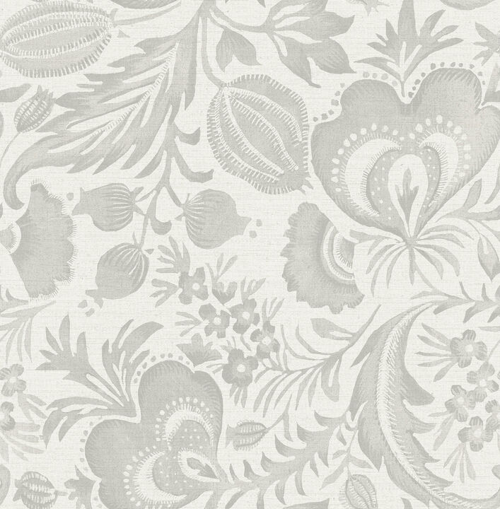 Culver Grey Jacobean Wallpaper