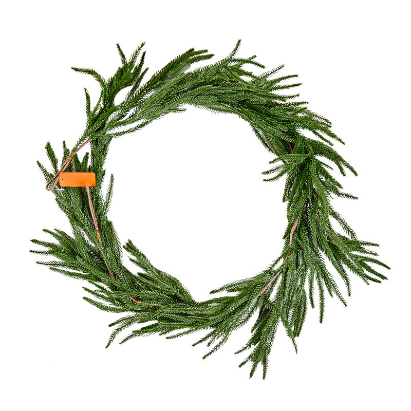 Faux Norfolk Christmas Garland 5Ft Artificial Greenery Xmas Decor for Fireplace image number 0