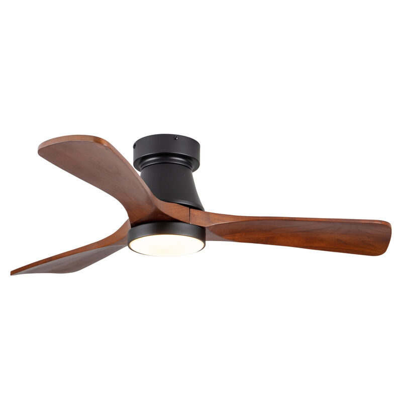 42" Flush Mount Ceiling Fan with Dimmable 3-Color LED, Reversible DC Motor image number 8