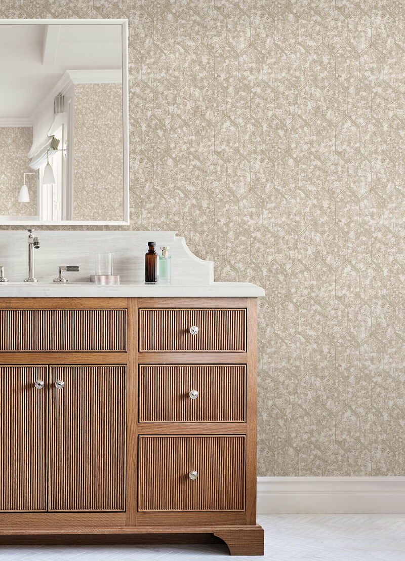 Limestone Beige Tile Wallpaper image number 1