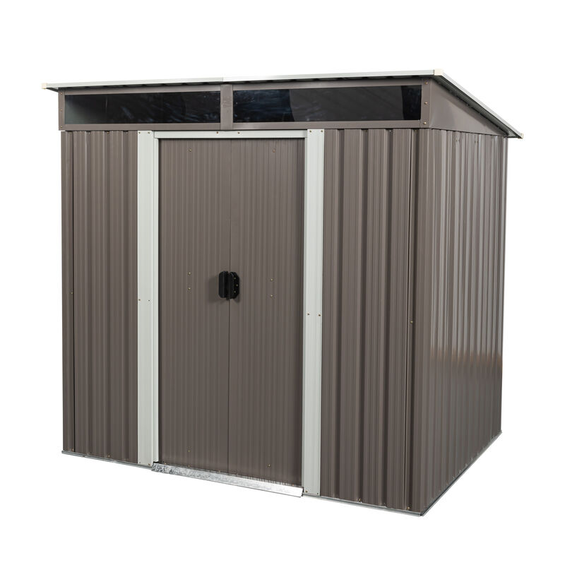 Hivvago 6ft x 5ft Modern Outdoor Storage Shed for Garden with Lockable Sliding Door image number 1