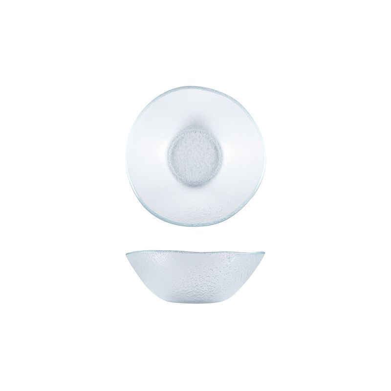 Glass Dinnerware dia.7.5" h:2.75" 20 oz. Round Clear Glass Bowl (Set of 2)