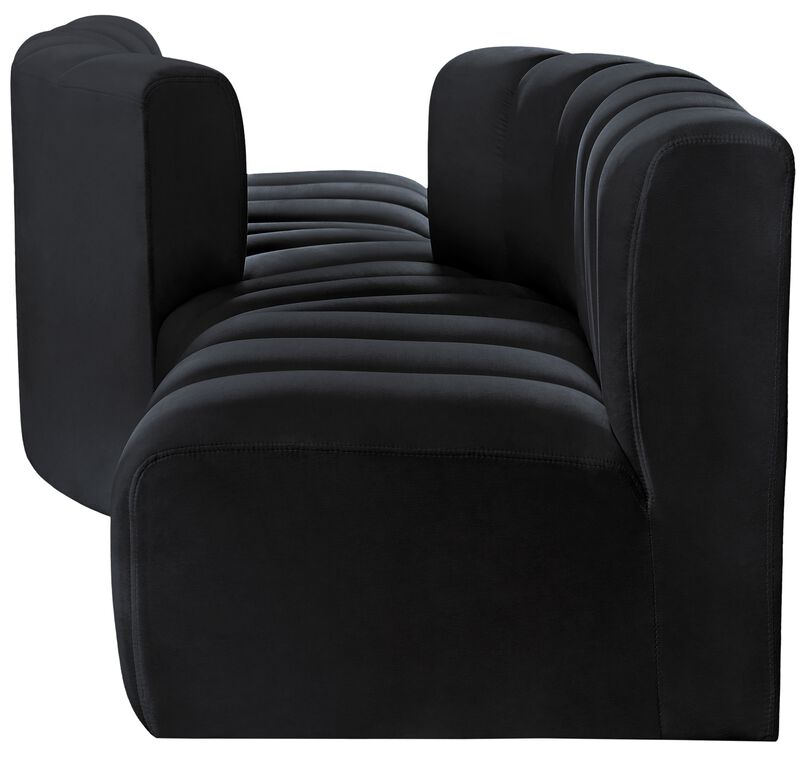 Meridian Furniture Arc Black Velvet Modular Sofa image number 4