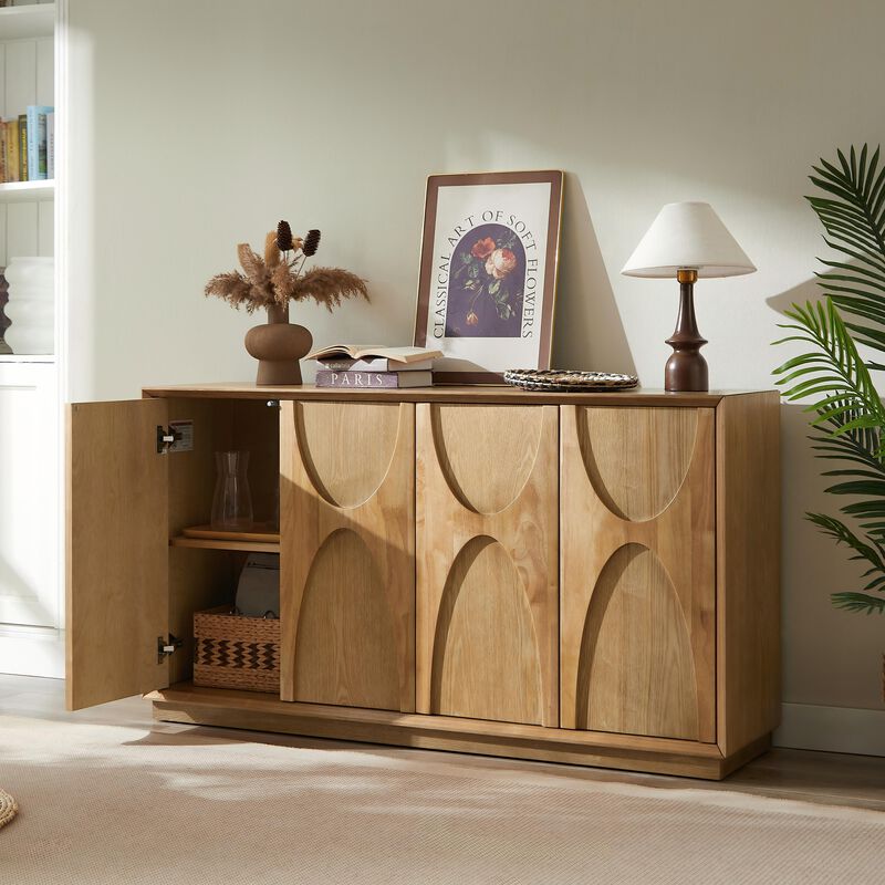 Detcus 4-Door Wooden Cabinet image number 2