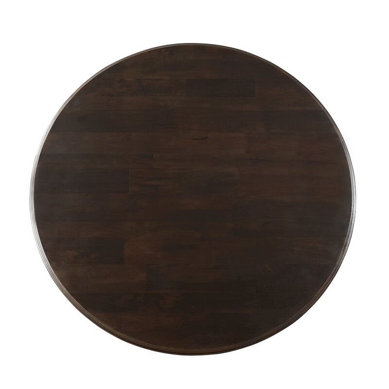 World Interiors Toulon 72In Vintage Brown Round Dining Table