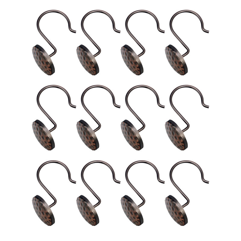Utopia Alley Rust-Resistant Metal Shower Curtain Hooks, Shower Hooks Hangers for Bathroom, Kitchen Utensils, Curtains, Clothing, Towels etc - Set of 12 image number 3