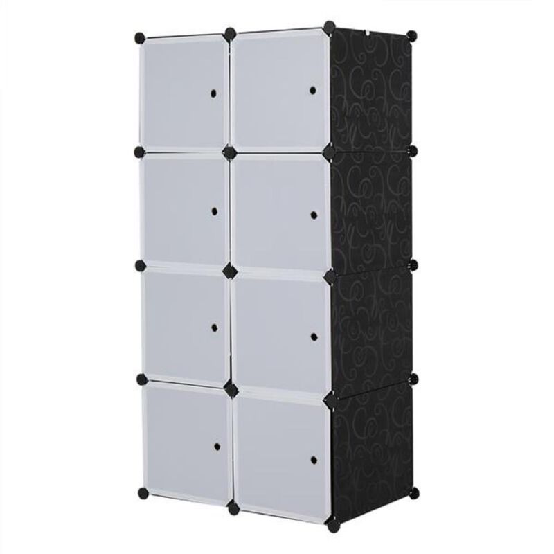 8-Cube Organizer with Stackable Storage Shelves for Versatile Home & Office Organization