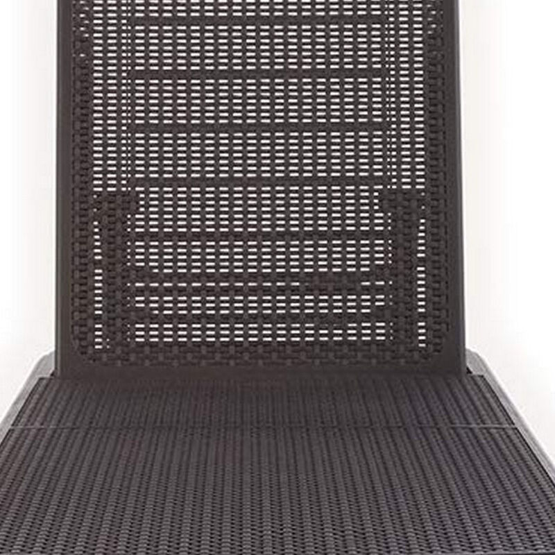 HomeRoots Heavy Duty Plastic Outdoor Stacking Chaise Lounge image number 3