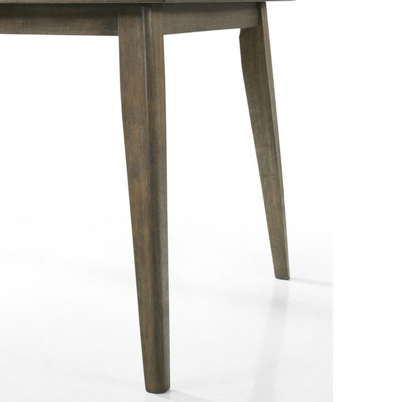 Yuki 72-88 Inch Extendable Dining Table, Tapered Legs, Vintage Walnut Brown-Benzara image number 3