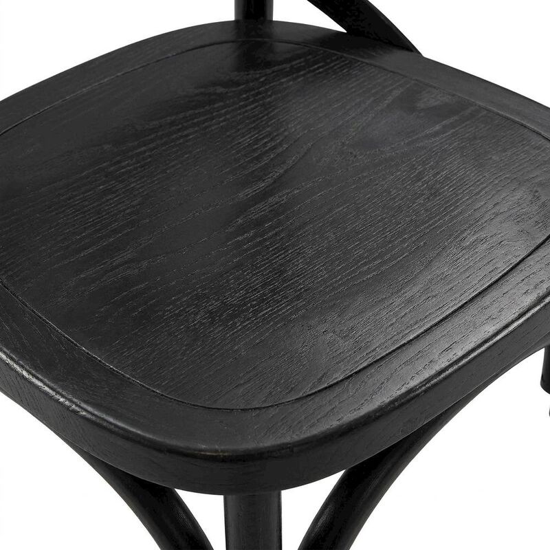 Solid Wood Dining Side Chair with Cushioned Seat for Dining Room, White image number 3