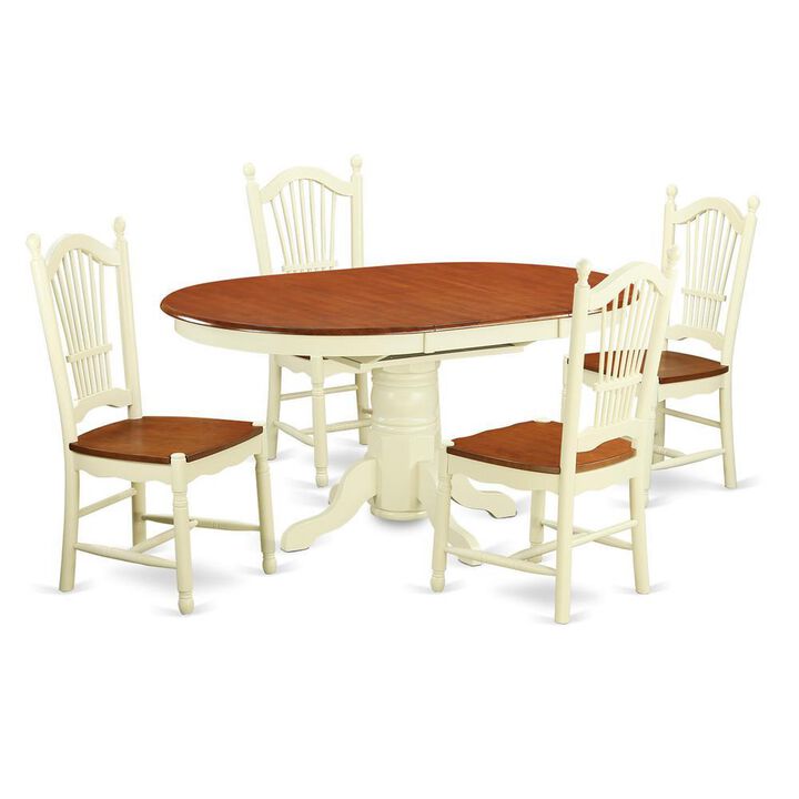 5 Pc Dining room set -Kitchen dinette Table and 4 Dining Chairs