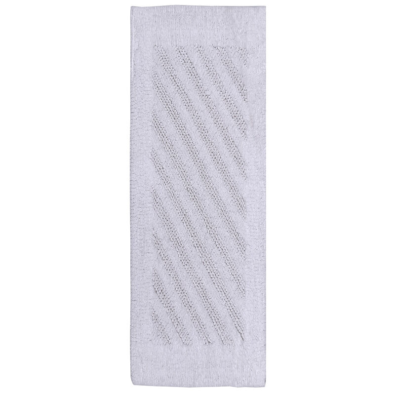 Knightsbridge Shooting Star 220 GSF Reversible Bath Rug 22 x 60 - White