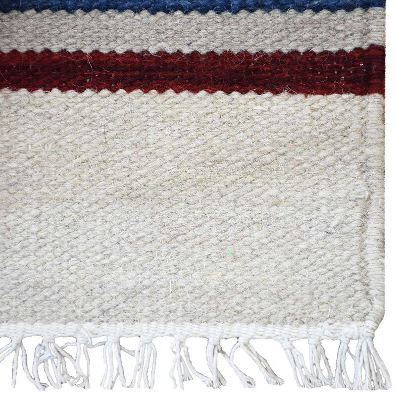 RUGSOTIC CARPETS HAND WOVEN FLAT WEAVE KILIM WOOL ECO-FRIENDLY AREA RUGS  - Rectangle Shape, Contemporary Modern Design, Low Pile Handmade Rugs for Living Room (D00140) image number 3