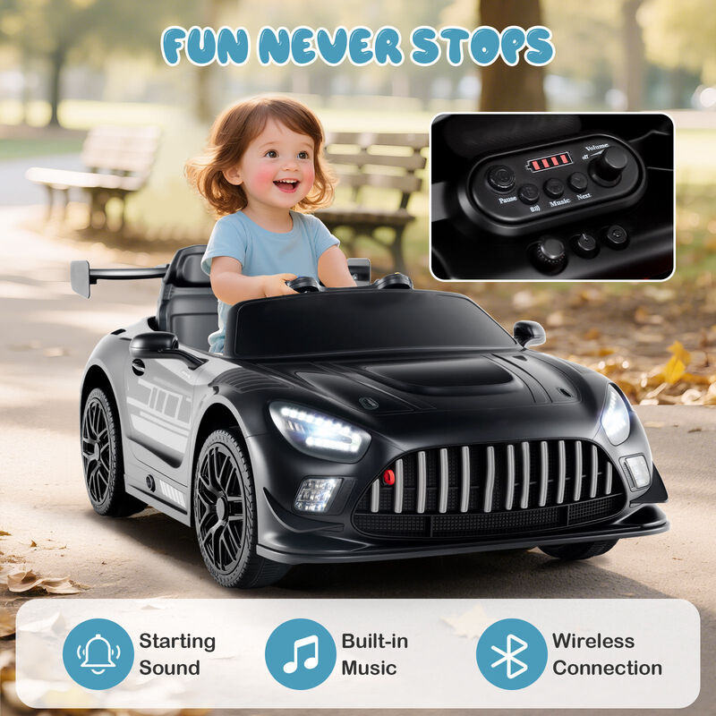 12V Electric Ride-On Car for Kids with Adjustable Speed and Steering Wheel image number 4
