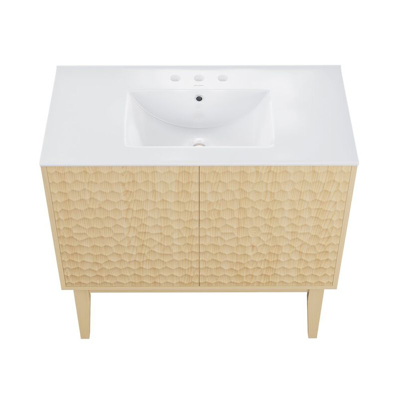36" Freestanding Bathroom Vanity with 3-Hole Widespread Sink Top image number 6