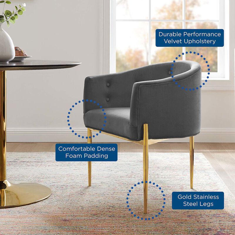 Savour Tufted Performance Velvet Accent Chairs Set of 2 image number 8