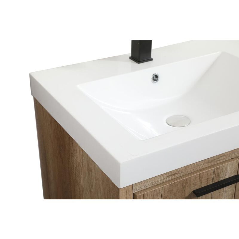 Elegant Kitchen and Bath 24 inch Single bathroom vanity in natural oak