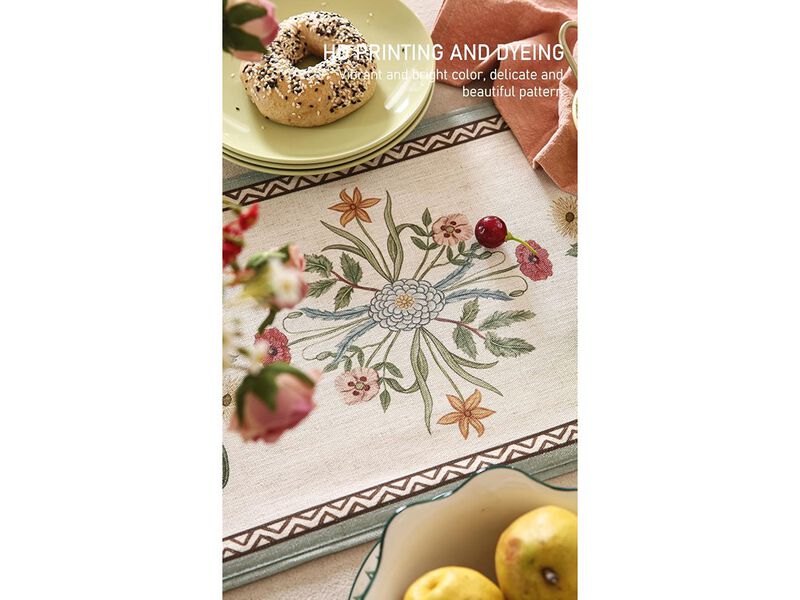 Farmhouse Colorful Wildflower Pattern Table Runners for Dining Tables image number 4