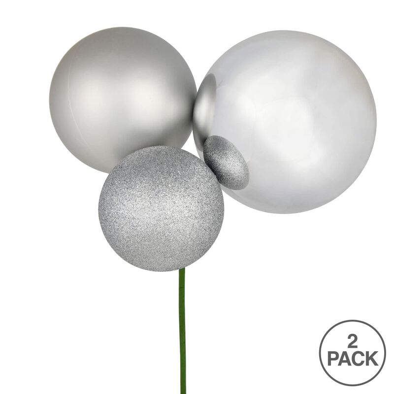 Vickerman Silver Ornament Pick image number 1