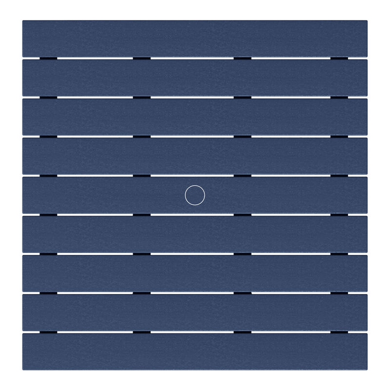 WestinTrends 5-Piece Outdoor Patio HDPE Adirondack Chair With Square Coffee Table Conversation Set