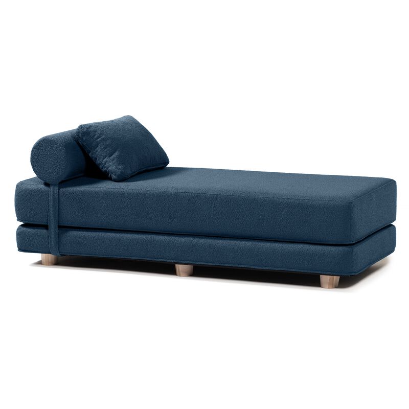 Jaxx Avida Daybed � Fold Out Queen Sleeper � Premium Boucle: Sleek and Modern Lounge for Relaxing and Overnight Guests