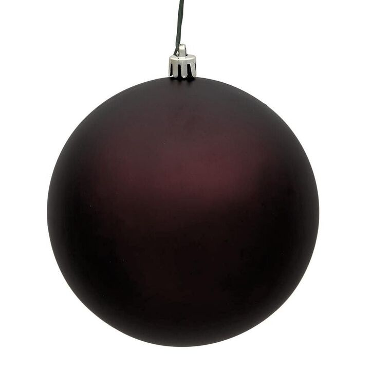 Vickerman 483114-4" Burgundy Matte Ball Christmas Tree Ornament (6 pack) (N591065DMV)